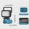 LED Work Light with 2 USB Charging Port for Makita Battery Spotlight Portable Lantern Battery NOT Included