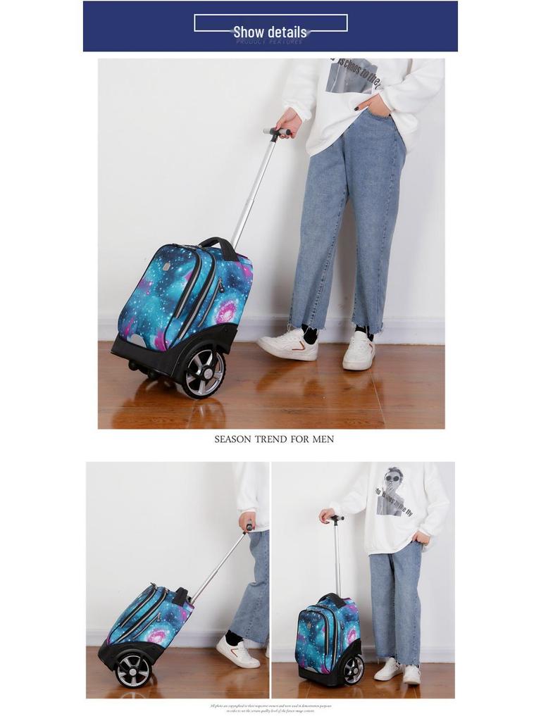 Vistar Climbing-Stairs Water-Resistant Trolley Backpack with Large Wheels & Capacity for Students