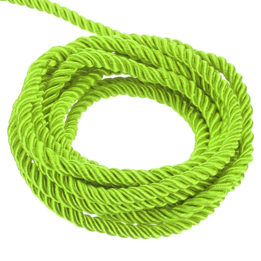 Uxcell Pletená šňůra 11 yardů 5 mm 3vláknová motouzová pletená šňůra lesklá nit Šňůrka pro řemesla Dárková taška Záclona Vánoční dekorace