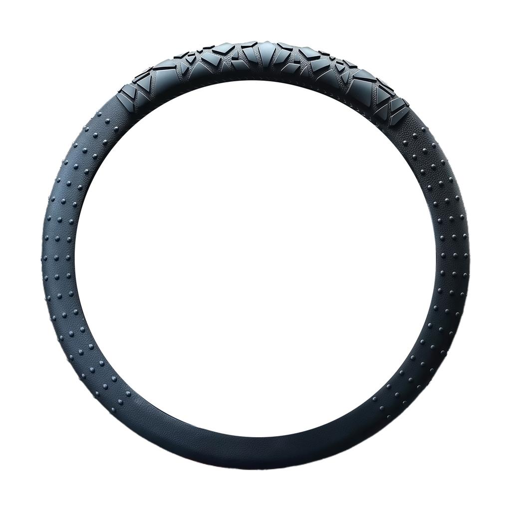 Steering Wheel Cover Geometric Pattern Cover Anti Slip Silicone 15in Steering Wheel Protector Auto Interior Accessories
