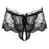 Mens Sissy Lace Panties Crotchless Underwear Lingerie Ladies Briefs Floral Briefs Bow Panties