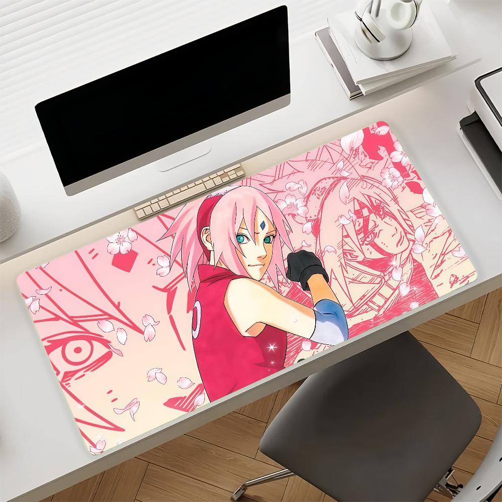N-Naruto-S H-Haruno Sakura-S Mouse Pad Non-slip Rubber Gamer Balance Computer Mat Decoracion Deskmat Laptop Office Large
