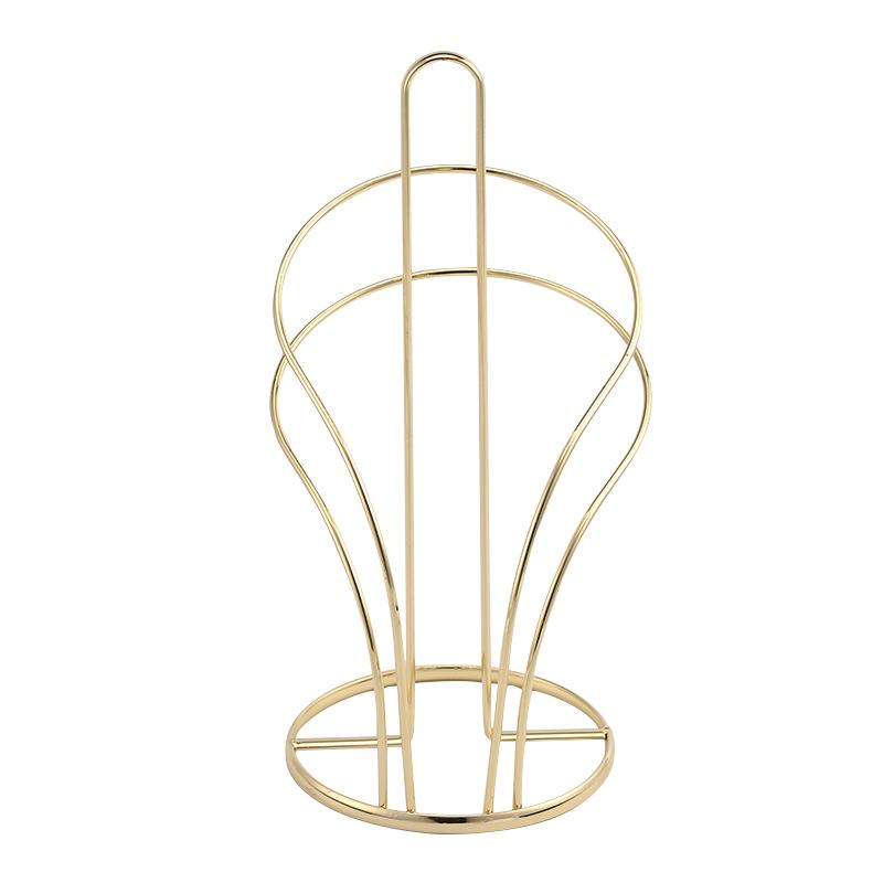 Nordic Metal Vertical Paper Towel Holder, Punch-Free Desktop Roll Holder, Dining Table Napkin Organizer