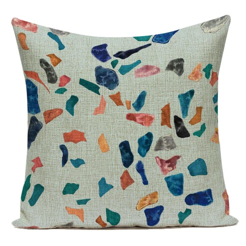 3D Lovely Geometric Simple Pillow Case Polyester Sofa Home Cushion Cover For Bedroom Car Pillowcase Pillow Cover