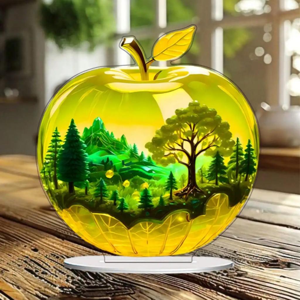 1 Sztuka Kolorowe Jabłko Kreatywna Dekoracja Biurka Mała Ozdoba do Wystroju Salonu i Sypialni