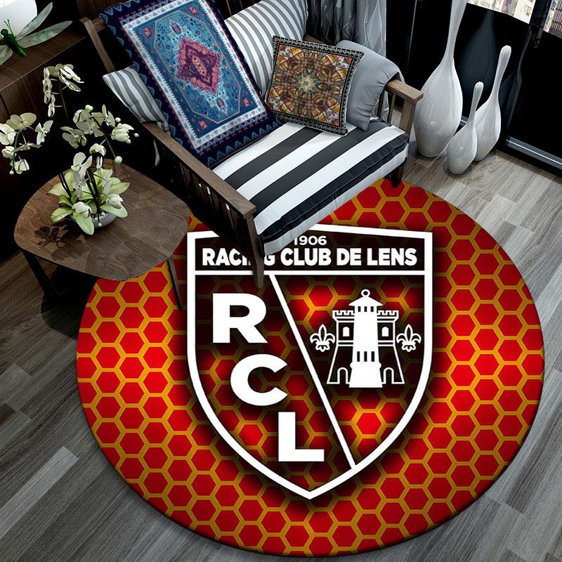 Racing Club De Lens2,Round Area Rug,Carpet Rug for Living Room Bedroom Sofa Playroom Decor,Non-slip Floor Mat