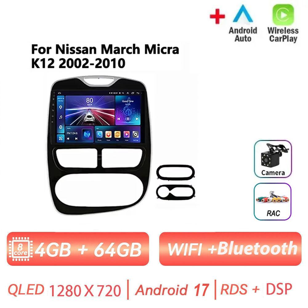 Autoradio Android 17 pour Renault Clio 3 4 2012-2016, Carplay, Navigation GPS, 2DIN, WiFi, Lecteur Bluetooth, Unité principale