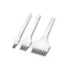 White Steel 2510 Punch Prong Tool Set Lacing Stitching Chisel Set for Leather Crafts (3.38mm)
