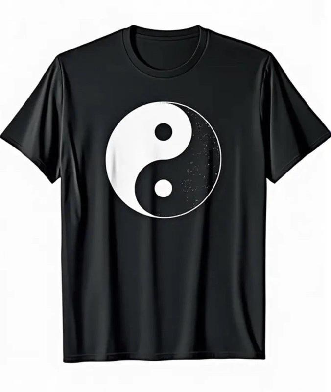 Yin & Yang Symbol Unisex T-Shirt Large Cotton NEW Shipping Included L