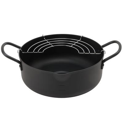 Maruyama Giken Iron Tempura Pot 20cm Compatible with Compatible with Gas Deep Fried Deep Fried Made In Tsubame Sanjo Oil Pot Ih IH, Stove, Food, Pot,