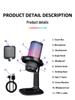 RGB USB Gaming Microphone with Pop Filter for Esports and Live Streaming
