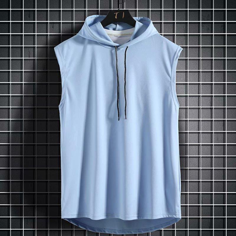 New Fashion Zipper Cardigan Sweater Mens Sleeveless Hooded Vest Jacket Plus Size S-4XL Streetwear Vest Hoodies