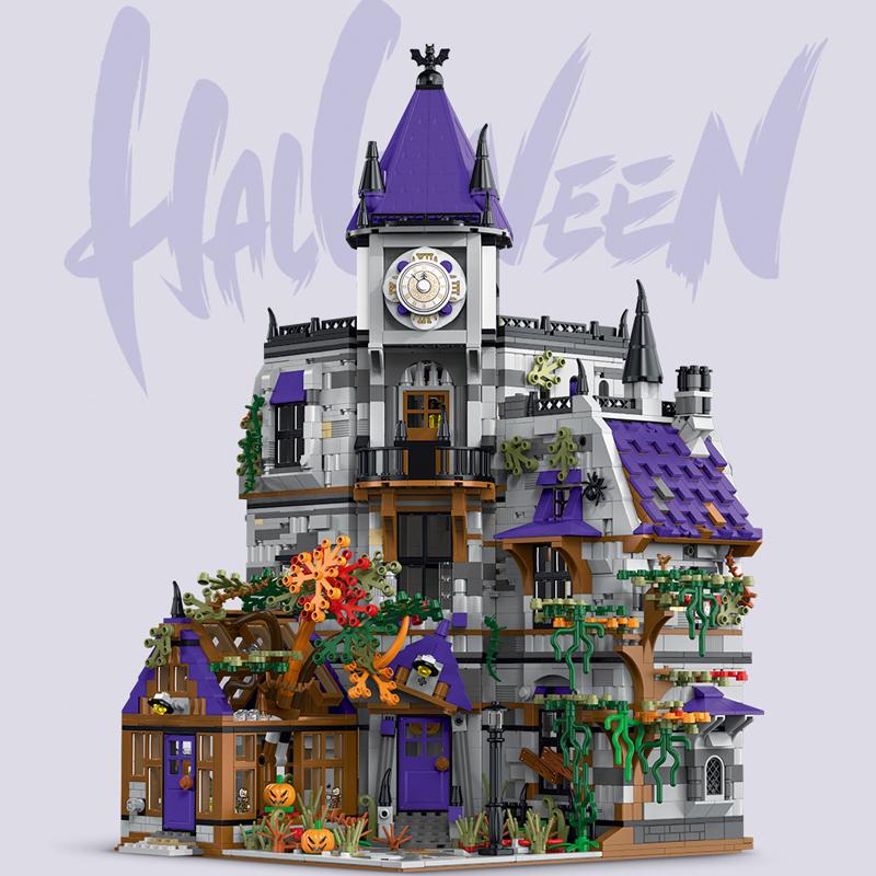 Hallows' Day Mystery Mansion Medieval Castle House Buildings Sets,City Street Brick Model Modular Blocks Kit Toys Gifts 4190PCS
