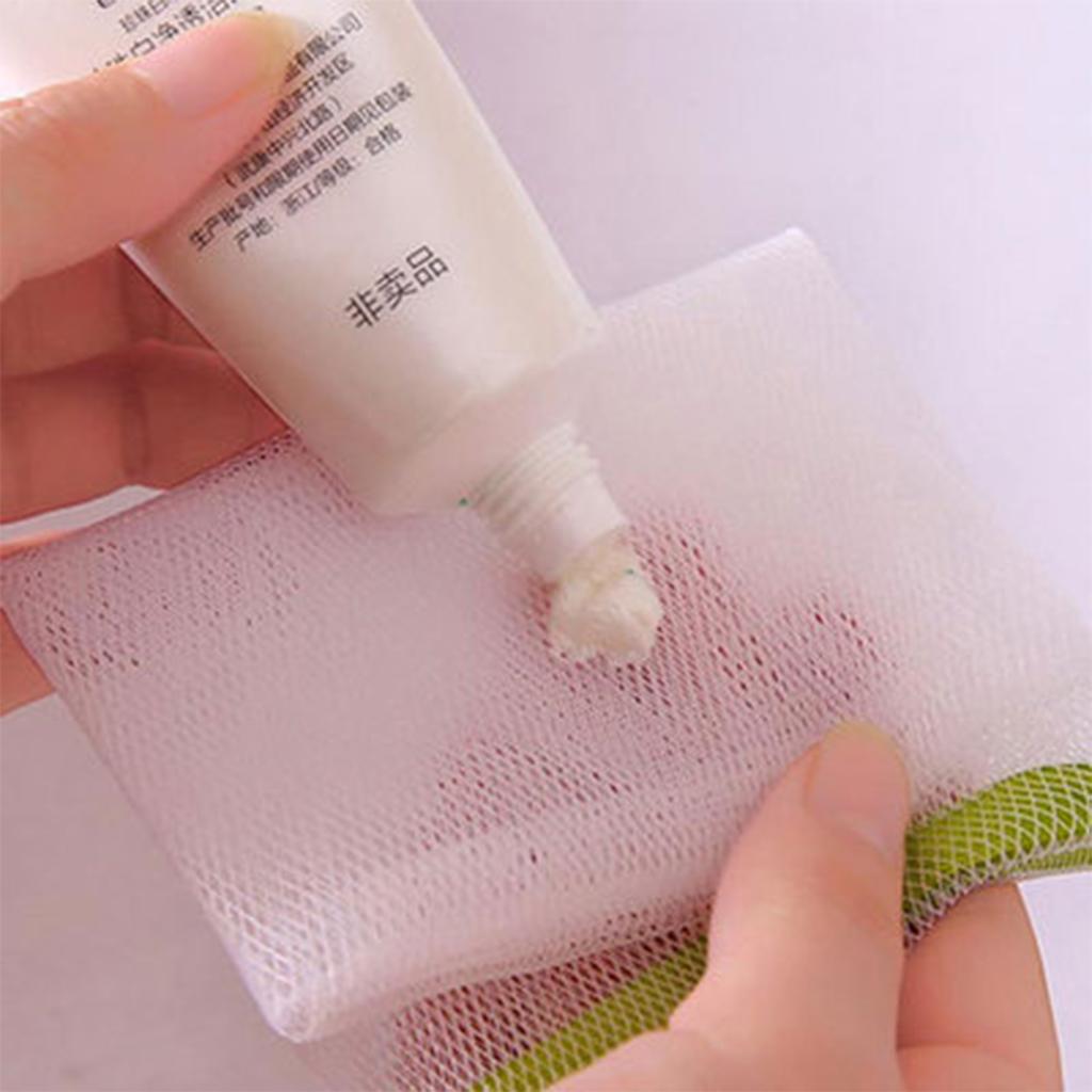 Portable Hangable Travel Foaming Mesh Net Cleansing Foam Mesh Face 2Pcs/Set