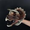 Funny Dinosaur Head Hand Glove Role Play Toy Hand Puppet for Kids Party Supplies-halloween to(Triceratops)(1 Pcs, Brown)