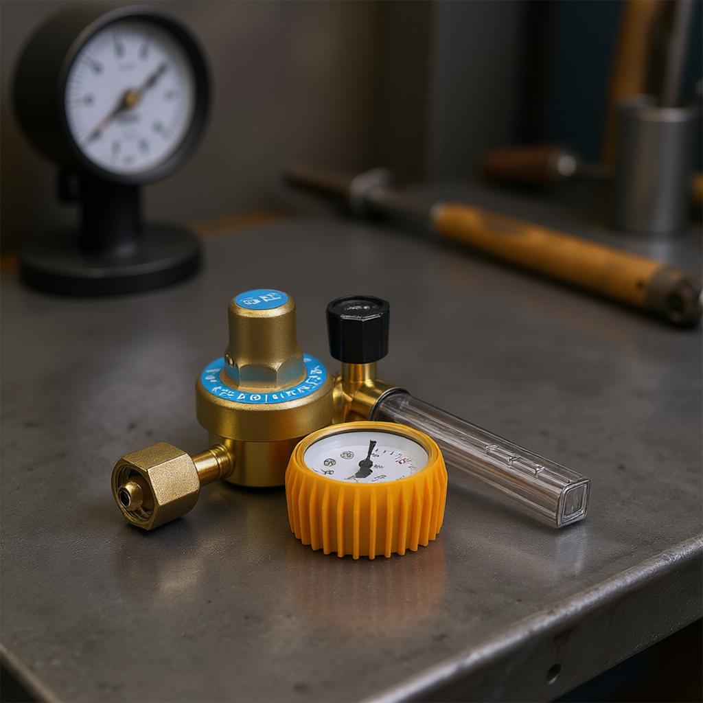 Flow Meter YQAr-731L For Gas Regulation Iron Material Measurement Range 15 MPa Pressure Regulator For Argon Welding