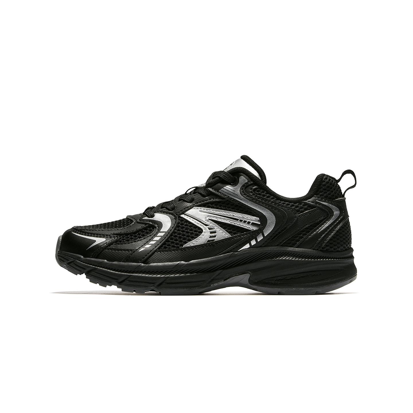 Anta Kids Millennium Comfortable Soft Non-Slip Wear-Resistant Low-Top Casual Shoes Kids sneaker Black Silver 312528810R 35