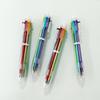 Cartoon Multi-color Ballpoint Pen Six In One Touch Color Personality Oil Pen Student Stationery 6 Color Pen