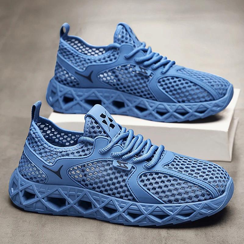 Fast-drying, Large-sized Men's Shoes for Canyoning and Wading, Large Mesh Shoes, Perforated Breathable Flying Woven Shoes