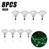 Halloween Outdoor Scary Eyeball Lights Led Green Warm White Multi Color Eyeball Blinking Firefly Lights Waterproof Solar Lights