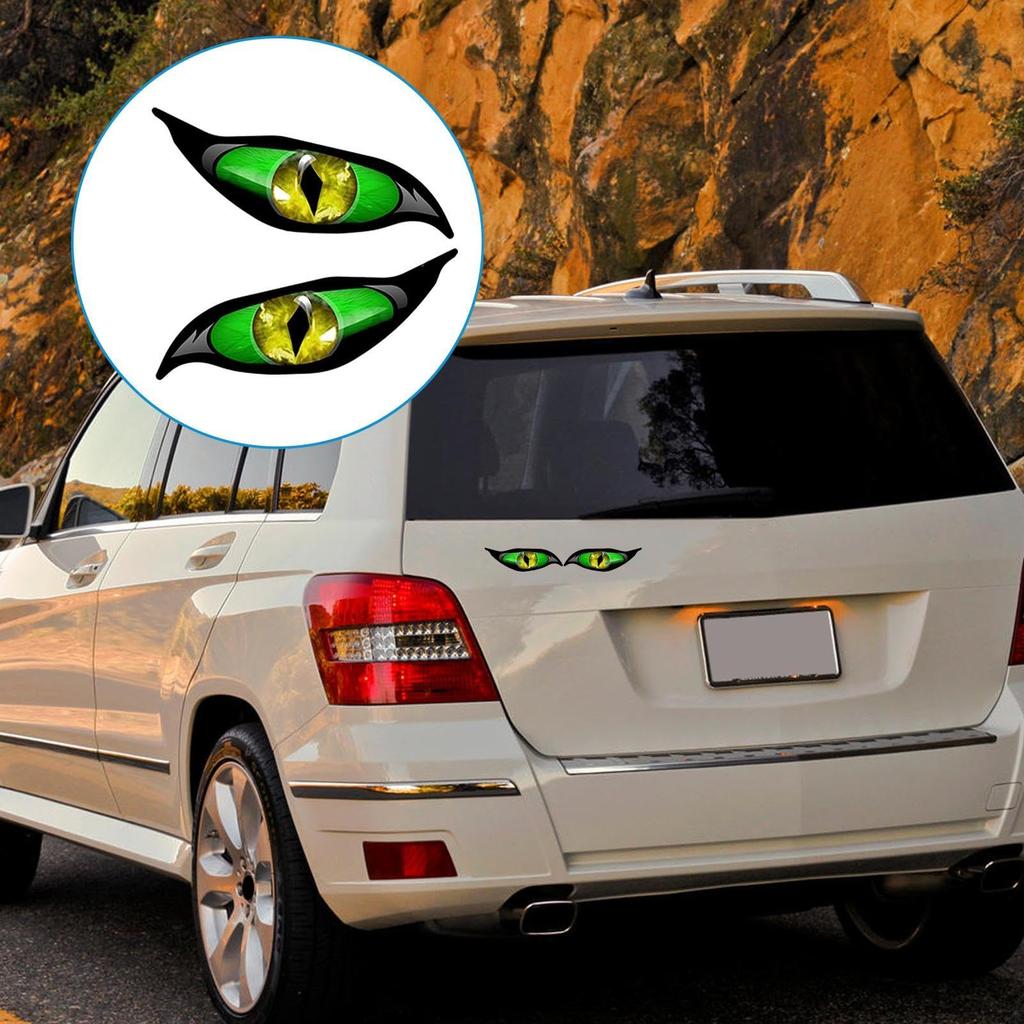 Cat Eye Decal, Car Scary Mirror Reflective Eye Decal, Scary Eyes for Car Side