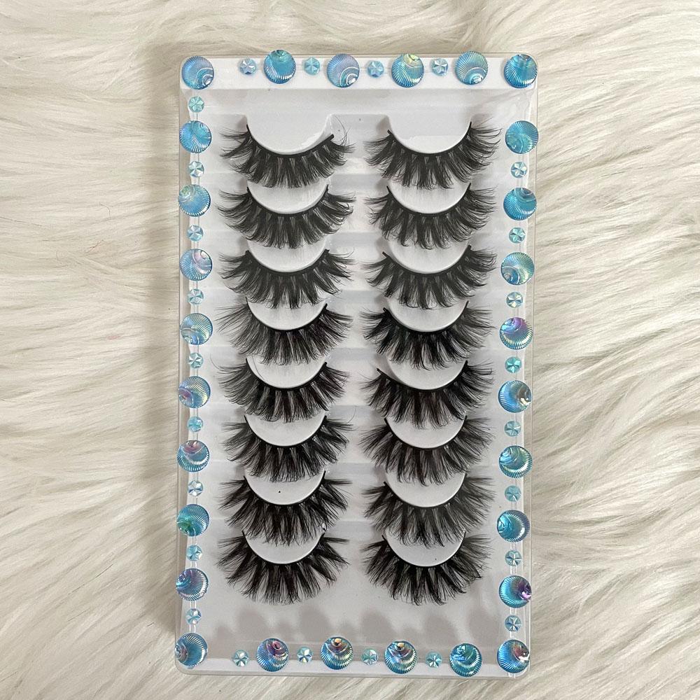 Wholesale Wispy Faux Mink Full Strip 3D Multi Layered Black 8MM-30MM Cruelty-Free Durable Eyelashes Targeted Vendor