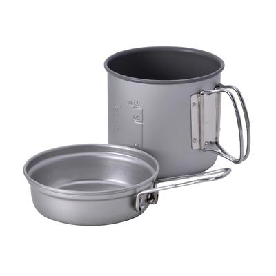 Snow Peak Trek 900ml Aluminium Tiefer Kochtopf (SCS-008) Leichtes Solo-Camping-Kochgeschirr