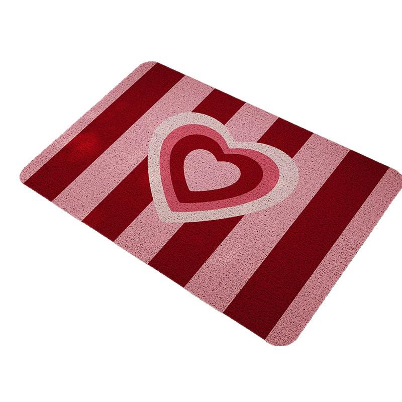 Heart-shaped Anti-slip Bathroom Sisal Mat - Shower & Bath Foot Protection