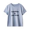 Printed Tee Short T-shirt Women Top Silky Feeling Summer Cooling Wear O-neck Slim Fit Luminous