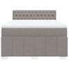 Vidaxl Letto Continentale Con Materasso, Taupe, Tessuto, 140X200 Cm