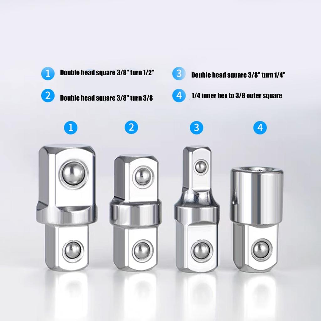 Multipurpose Socket Adapter Converter Set 1/4 3/8 1/2 Inch Square Drive for Quick Tool Conversion Enhances Efficiency