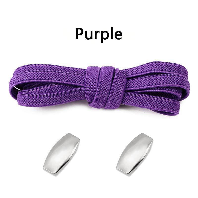 1Pair Elastic Laces Sneakers New Lock Flat Shoelaces Without ties Kids Adult No Tie Shoelace Rubber Bands Shoes Accessories