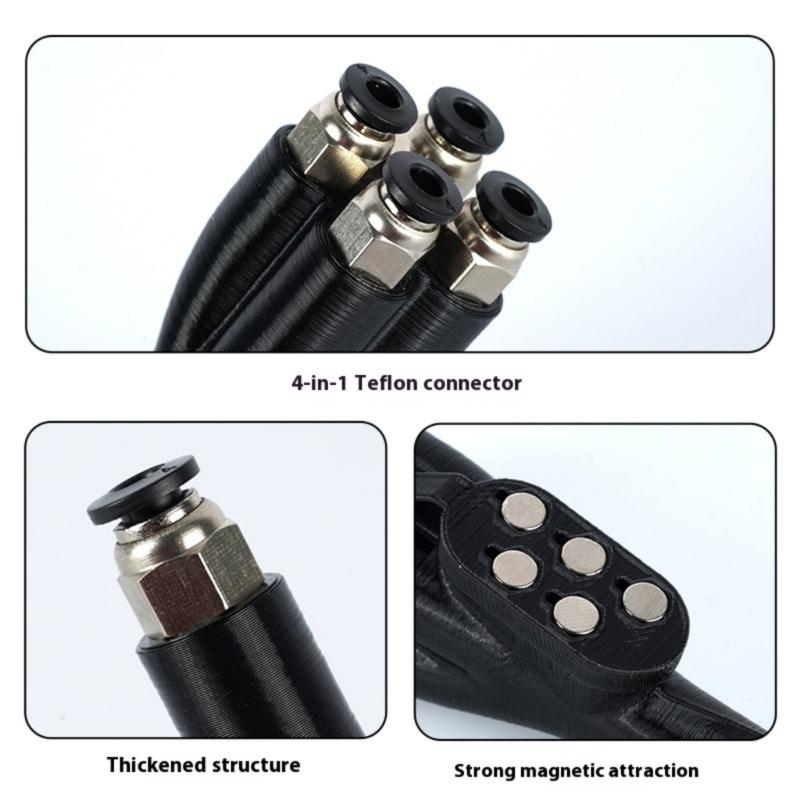 For Lab X1C P1P/S 4-in-1 PTFE Adapter 3D Printer Accessories Tubing Connectors for Lab 3D Printers Accessories