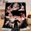 1PC A-dele's pop music Flannel Blanket Gift, Suitable for Both Men And Women, Soft Ideal for Beds And Sofa, Birthday Or Christmas Gift