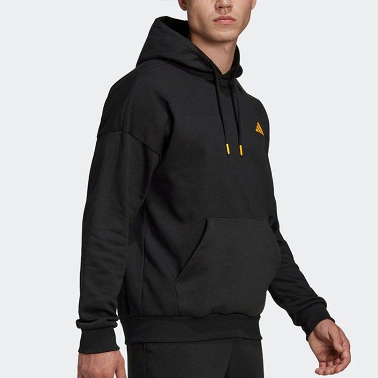 adidas Sweatshirts Men's Black Hooded Moderate Regular FR6595
