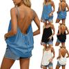 Top de Verão Colorido da Moda Feminino Sem Mangas Alças Delicadas Leve Top de Resort de Praia