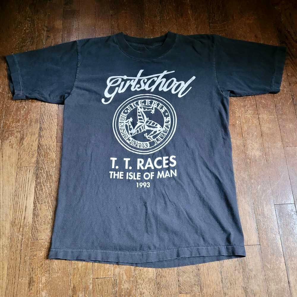 

Группа GIRLSCHOOL ТУР Остров Мэн Тяжелая Хлопковая Футболка Топы Футболка Все Размеры L