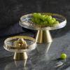 High-grade Tall Glass Fruit Bowl Large Household Living Room Coffee Table Fruit Bowl Home Decoration Ornaments