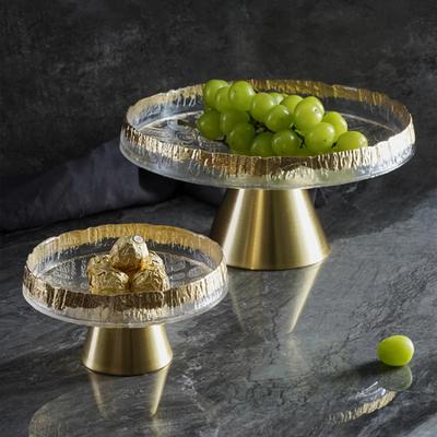 Ciotola per frutta alta in vetro di alta qualità, grande per uso domestico, soggiorno, tavolino da caffè, ciotola per frutta, ornamenti per la decorazione della casa