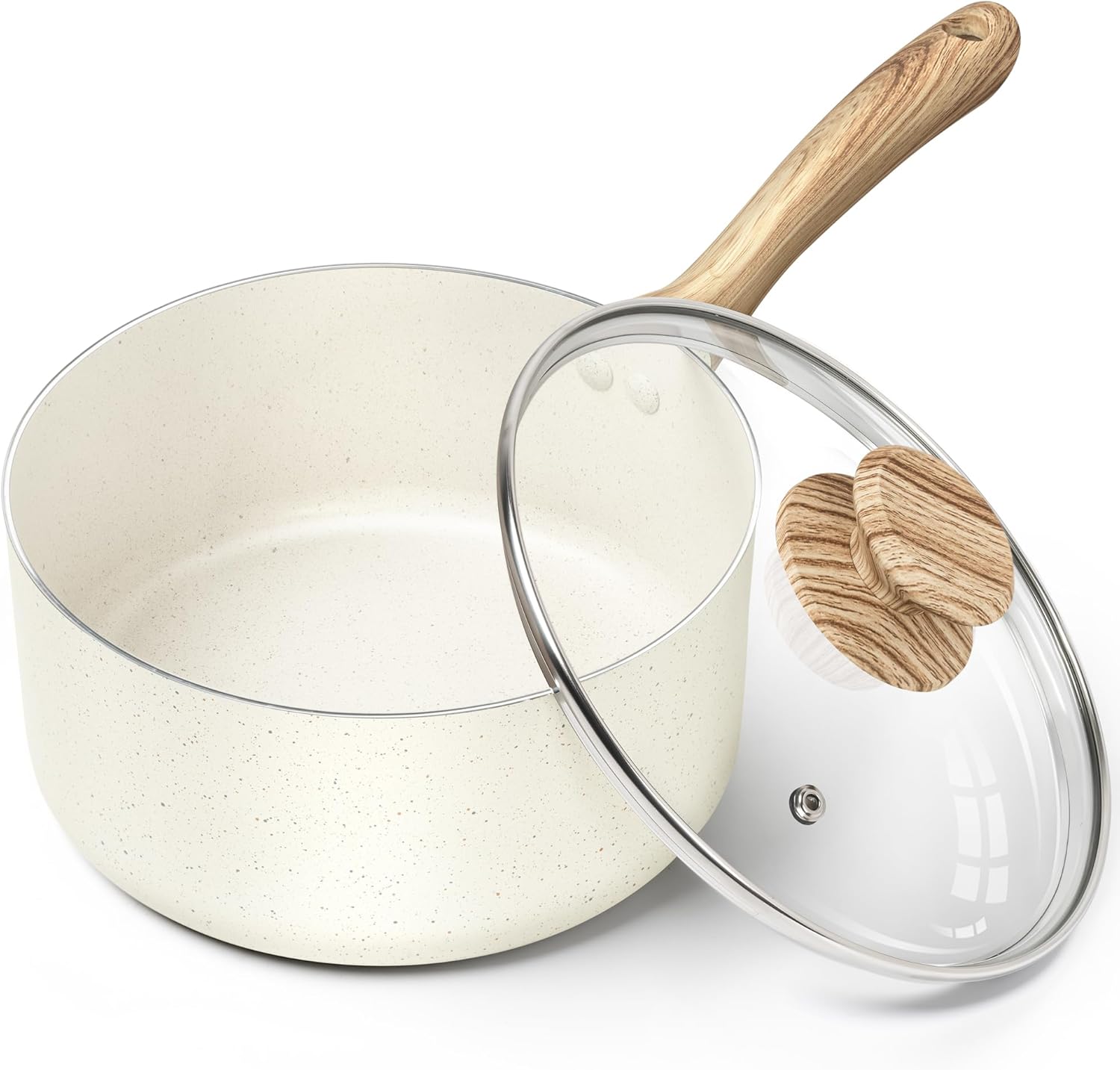 

MICHELANGELO Ковш с крышкой, Гранитное антипригарное покрытие, Подходит для индукционных плит, Подходит для различных типов плит