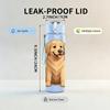 1PZ Stampa Busto Cane Golden Retriever 750ml Plastica Colorata Borraccia Sportiva Tappo Flip con Cannuccia Ermetico Per Sport Ufficio Uso Domestico