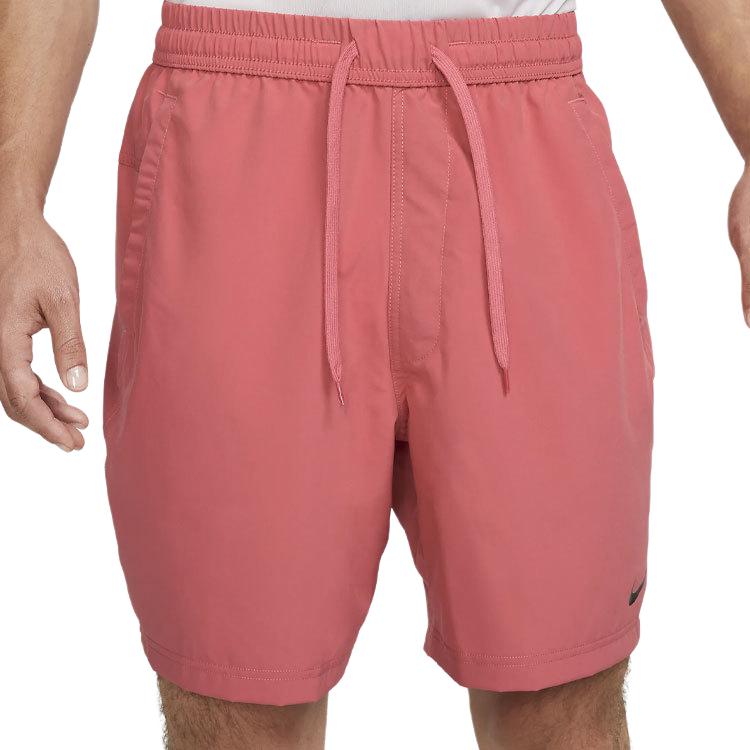 Nike Solid Mid-Waist Drawstring Casual Shorts Men Bottoms Pink DV9858-655