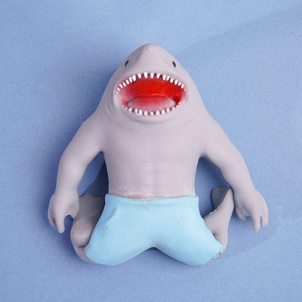 Elastic Shark Squeeze Toy Slow Rebound Sharkman Relax Toys Shark Fidgeting Toys Practical Jokes
