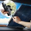 Car Windshield Sunshade Curtain Retractable Set Front Rear Window Sun Shade Protector Uv Reflective Film Auto Sun Visor Covers