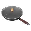 Non-rusting, Uncoated Cooking Wok, Deep Nitrided Household Cooking Wok, Gas-specific Cooking Wok, Flat Large Frying Pan