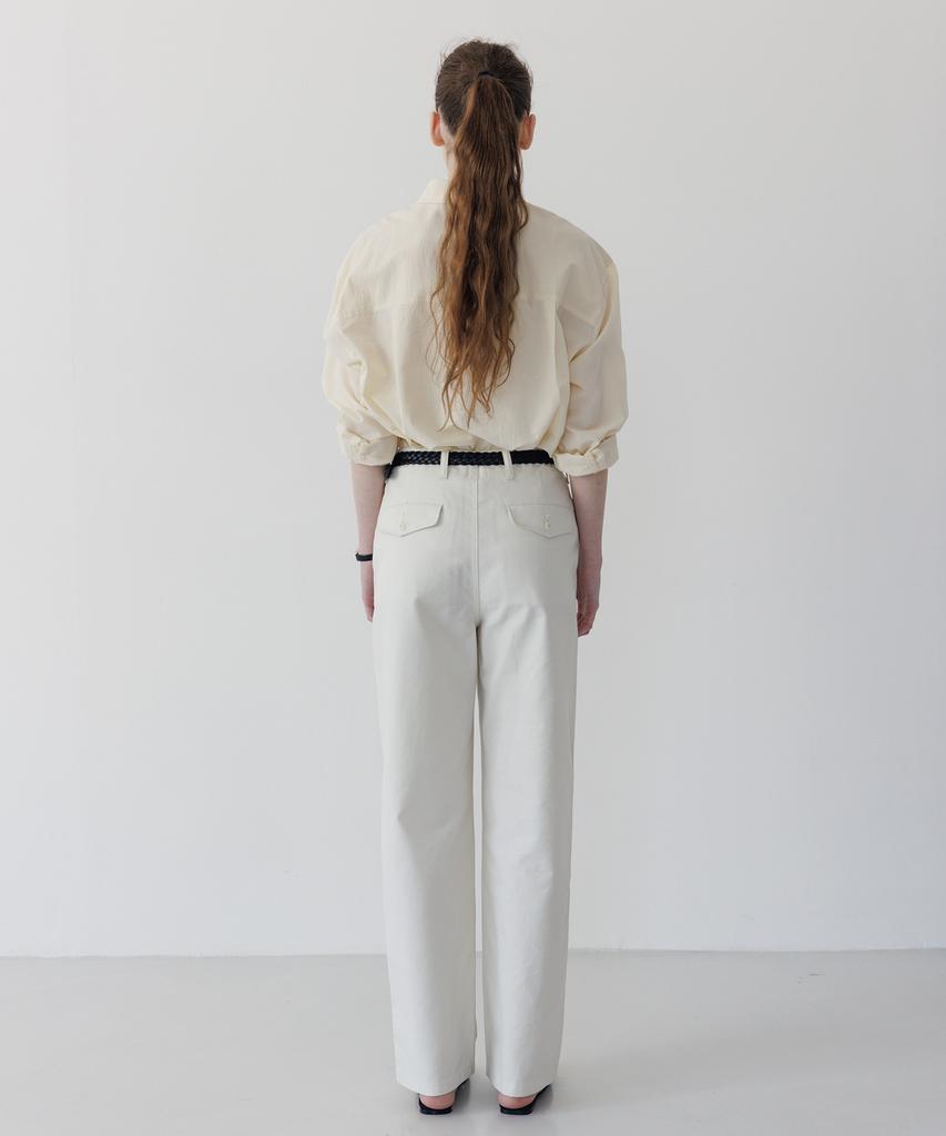 TTUDEMENT Coin Pocket Pants Ivory