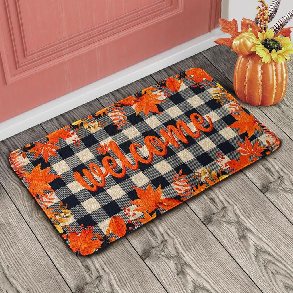 Halloween Carpet, Autumn Door Mat, Indoor and Outdoor Welcome Mat, Home Decoration, Kitchen, Bedroom Carpet