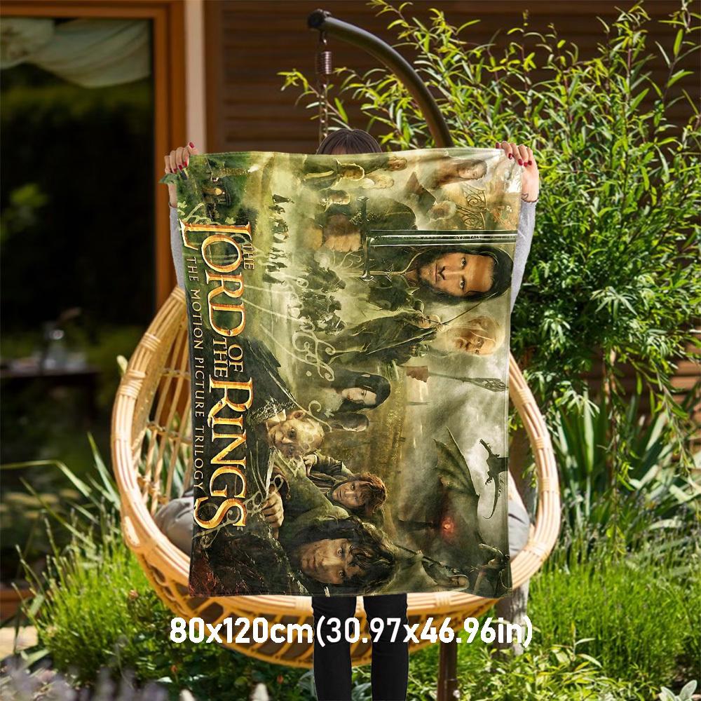 

1pc Lord of the Rings Trilogy - Throw Blanket, Soft, Flannel Blankets, Living Room, All Seasons Use-1021198 80x120cm