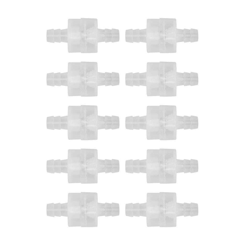 10 ks Jednosměrný zpětný ventil Průsvitný Zastavovač vody Hadicový zpětný ventil s pružinou pro chemický průmysl
