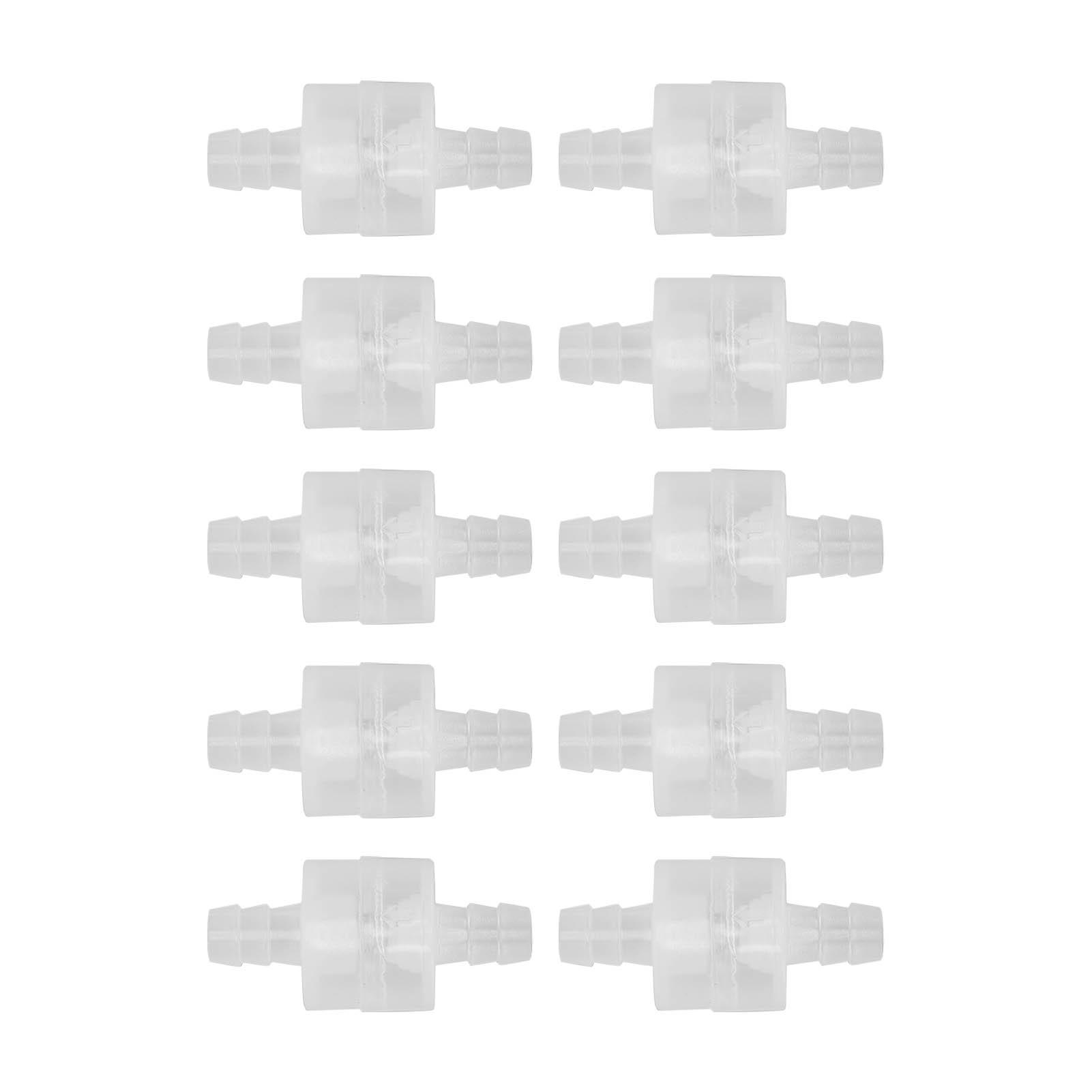 

10 шт. Односторонній зворотний клапан Напівпрозорий Водозливний Шланговий Зворотний клапан з пружиною для хімічної промисловості